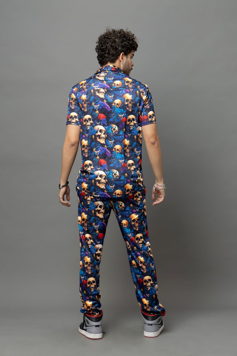 GO DEVIL Skull Print Co-Ord Set For Men - Image 2